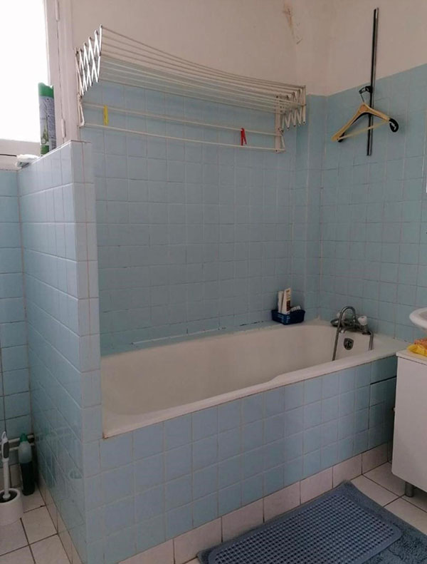 Baignoire avant travaux Baignoire avant travaux